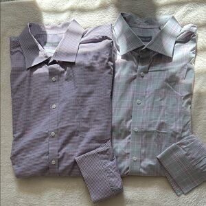Michael Kors Men's Dress Shirts - Purple and Gray